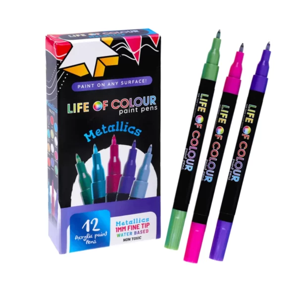 Life of Colour - Metallic Paint Pens - Fine Tip