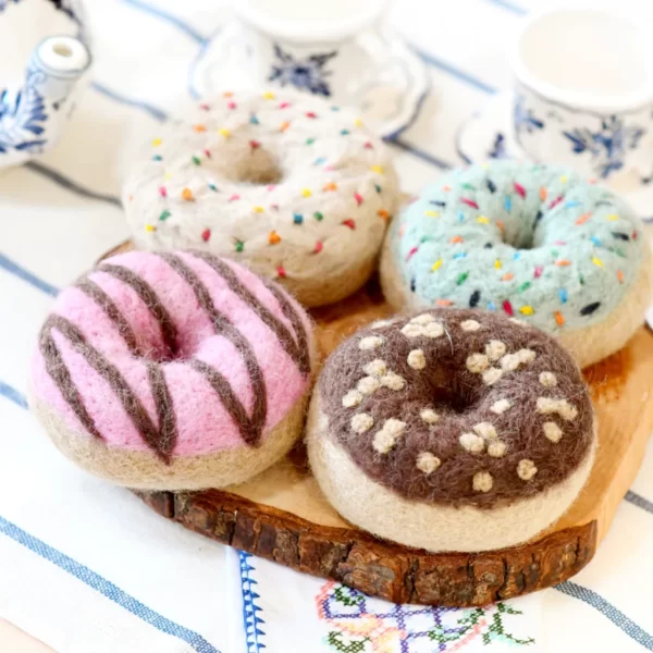 Tara Treasures - Felt Doughnuts Donuts (Set of 4)