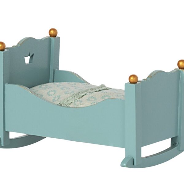 Maileg - Cradle Baby Mouse Blue