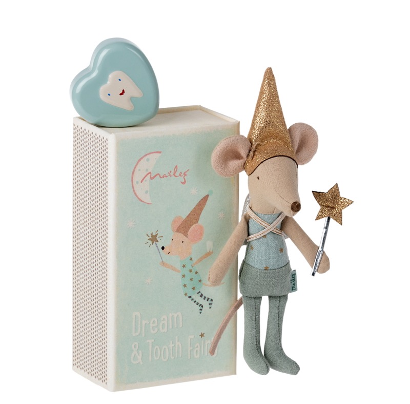 Maileg - Tooth Fairy Mouse in Box Blue