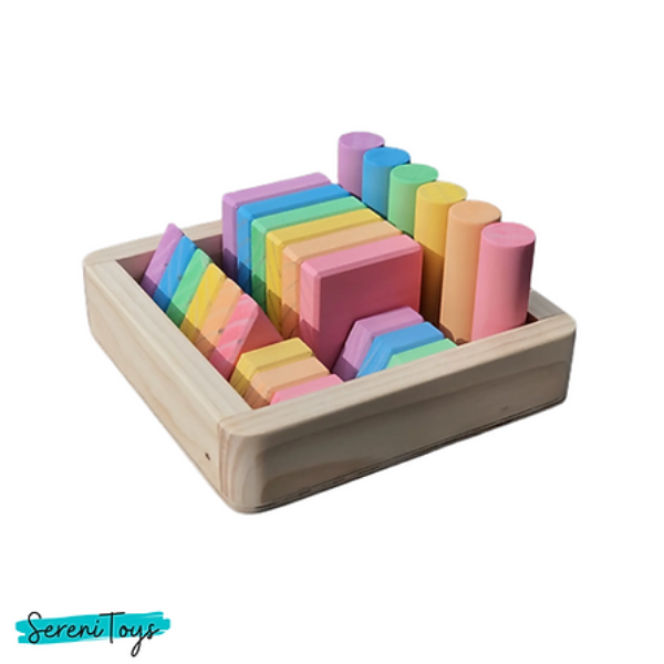 Serenitoys Shapes Mixed Set - Frosted Rainbow