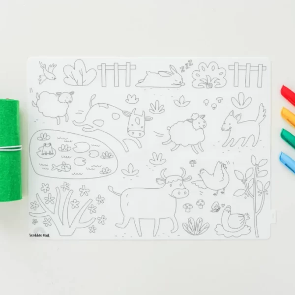 Scribble Mat - On the Farm Reusable Mat