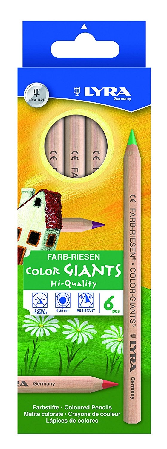 Lyra Pencils Colour Giants Unlacquered 6