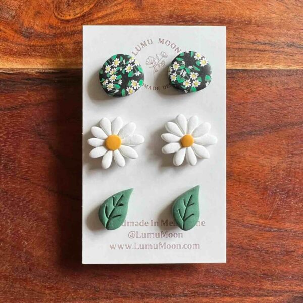 Lumu Moon - Daisy Spring Stud Pack 3 Pack