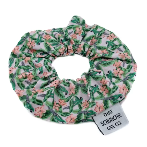 That Scrunchie Girl Co. - Blushing Parrots Hair Scrunchie