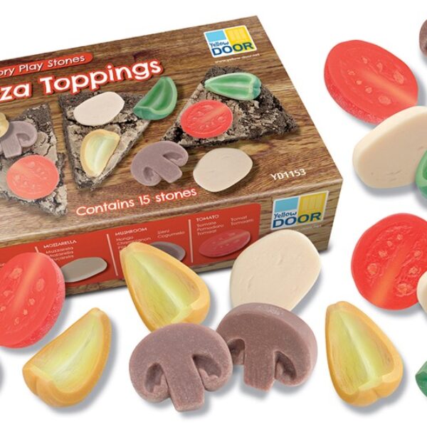 Yellow Door - Sensory Play Stones - Pizza Toppings