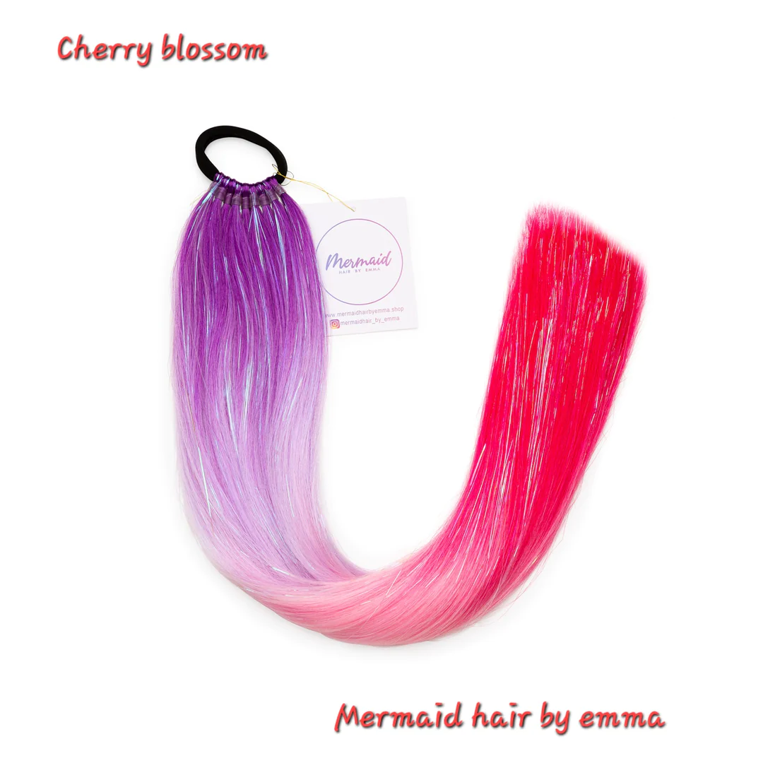 Mermaid Hair by Emma - Cherry Blossom with Tinsel