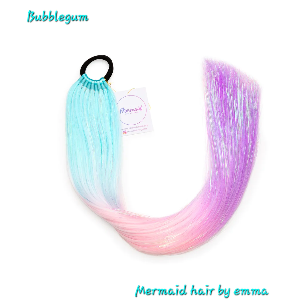 Mermaid Hair by Emma - Bubblegum with Tinsel
