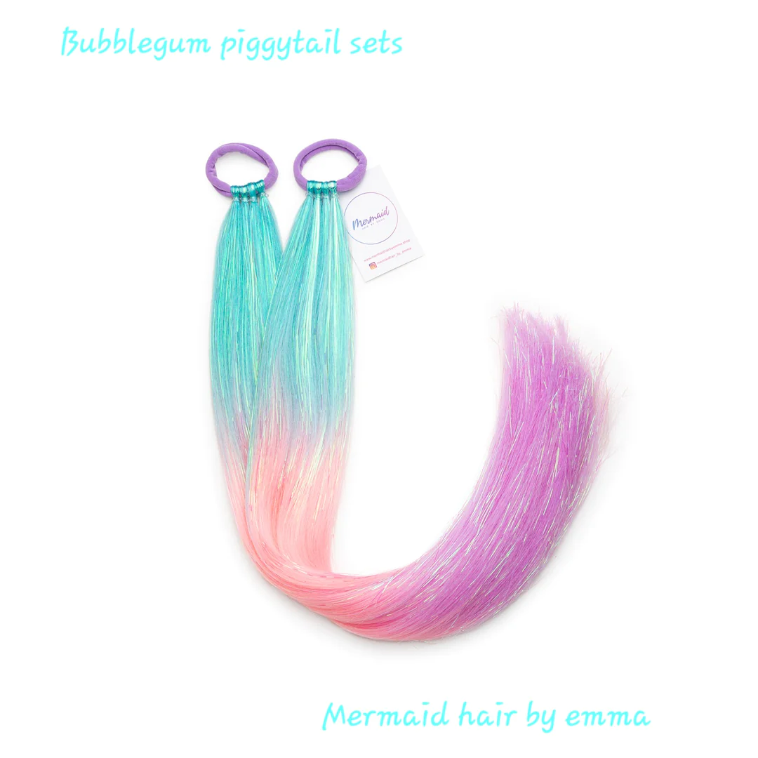 Mermaid Hair by Emma - Bubblegum Piggy Tail Sets