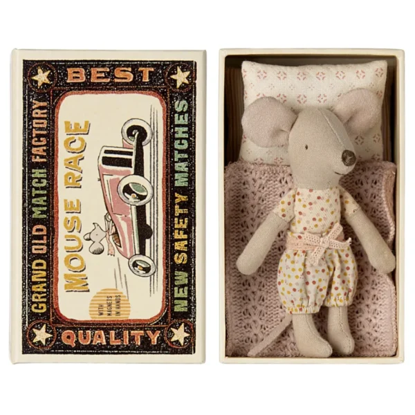 Maileg Little Sister Mouse in Matchbox