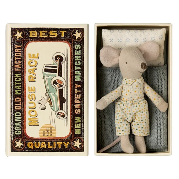 Maileg Little Brother Mouse in Matchbox