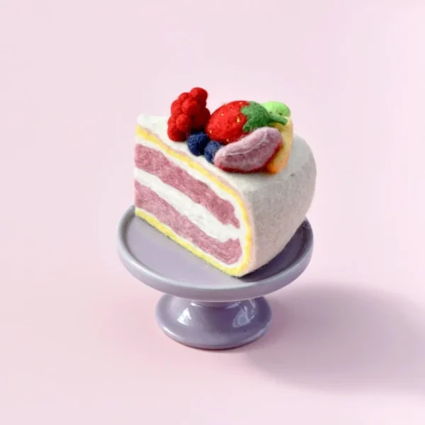 Tara Treasures - Felt Fresh Fruit Torte Slice