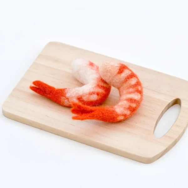 Tara Treasures - Felt Prawns or Shrimps (2 Pieces)
