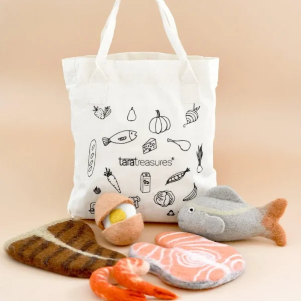 Tara Treasures - Felt Food Groups Play Food - Protein