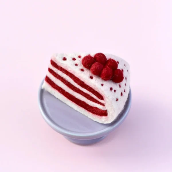 Tara Treasures - Felt Red Velvet Cake Slice