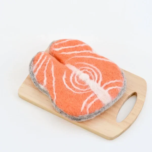 Tara Treasures - Felt Salmon Slice for Play Shop