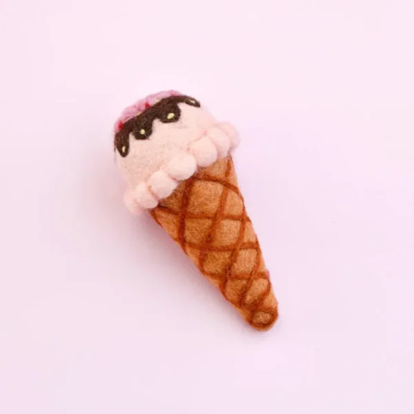 Tara Treasures - Felt Strawberry Sorbet Ice Cream