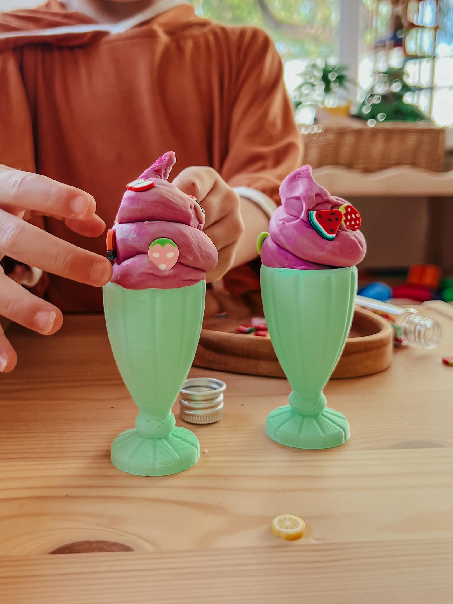 Beadie Bug Play Icecream Shop – Double Scoop Kit (Mint Sundae Cups)