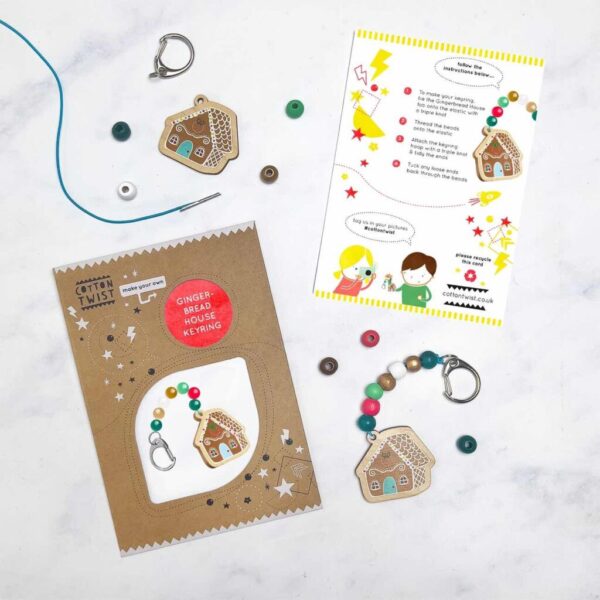 Cotton Twist - Make Your Own Gingerbread House Keyring