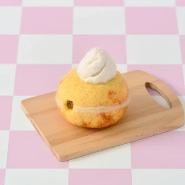 Tara Treasures - Felt Salted Caramel Donut with Cream Topping