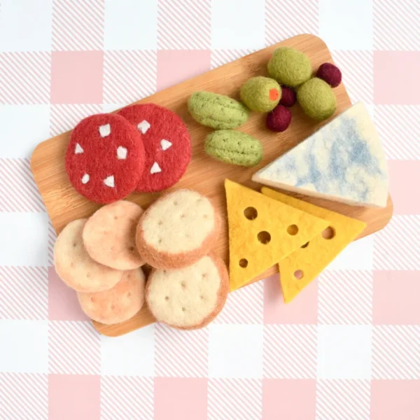 Tara Treasures - Felt Charcuterie Cheese Platter Play Food Set