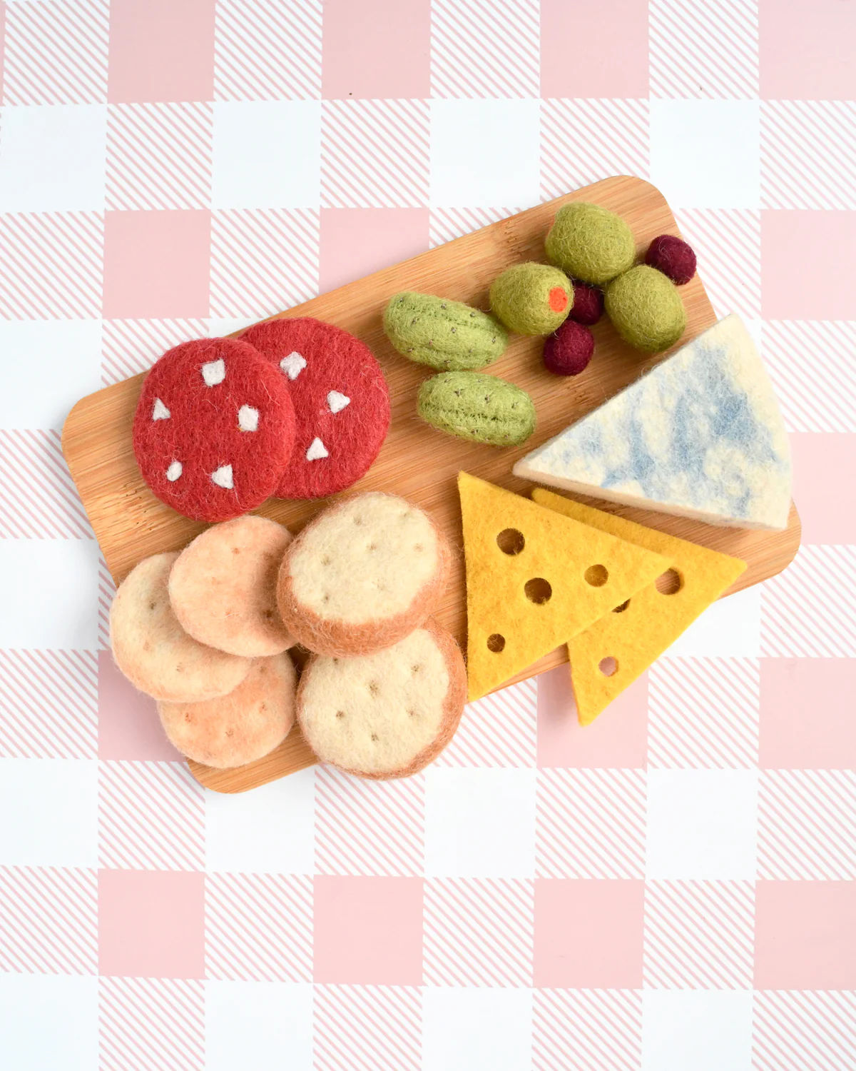 Tara Treasures - Felt Charcuterie Cheese Platter Play Food Set