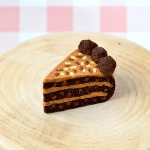 Tara Treasures - Felt German Chocolate Cake Slice