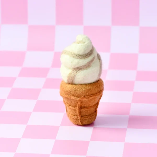 Tara Treasures - Felt Vanilla Soft Serve Ice Cream