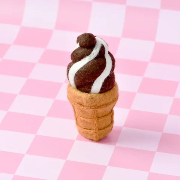 Tara Treasures - Felt Chocolate Soft Serve Ice Cream