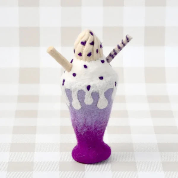 Tara Treasures - Felt Blueberry Milk Shake Play Food