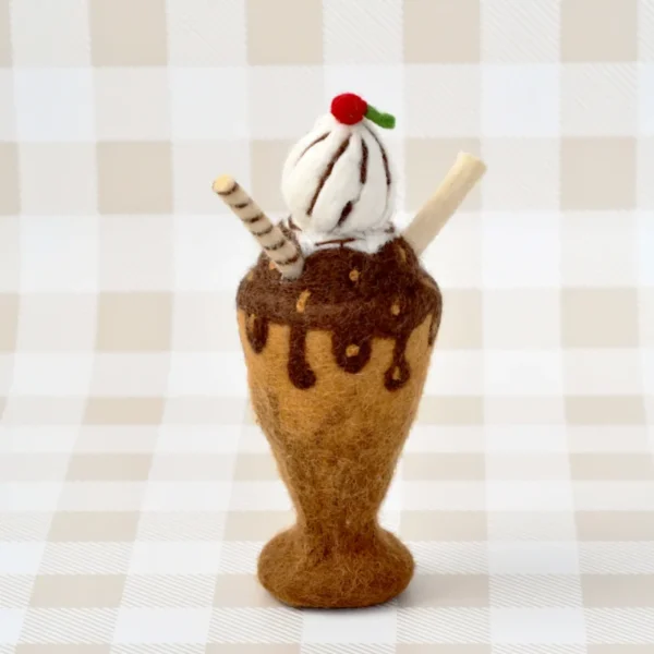 Tara Treasures - Felt Chocolate Milk Shake Play Food