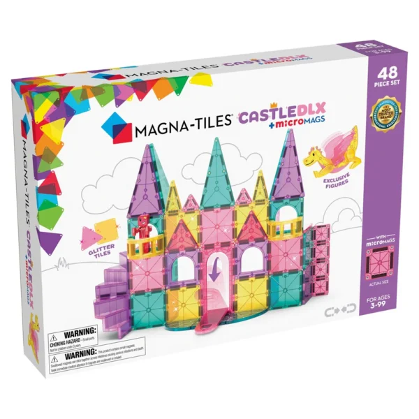 Magna Tiles - Castle DLX + microMAGS 48 Pcs Set