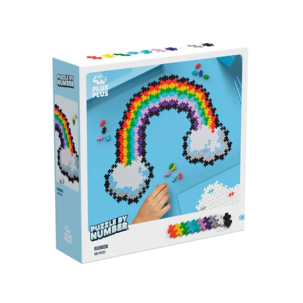 Plus Plus Puzzle by Number - Rainbow 500pcs