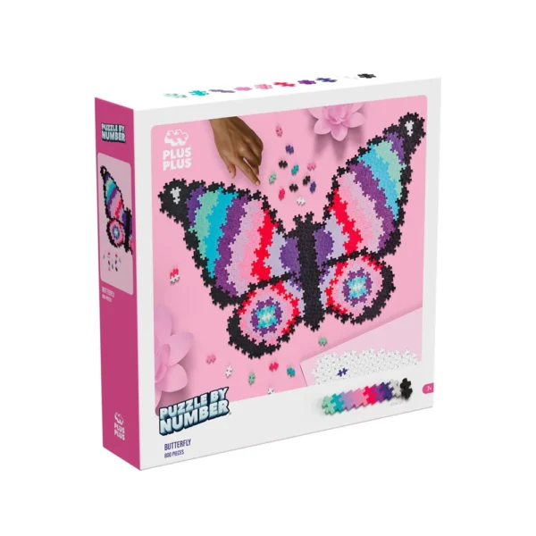 Plus Plus Puzzle by Number - Butterfly 800pcs