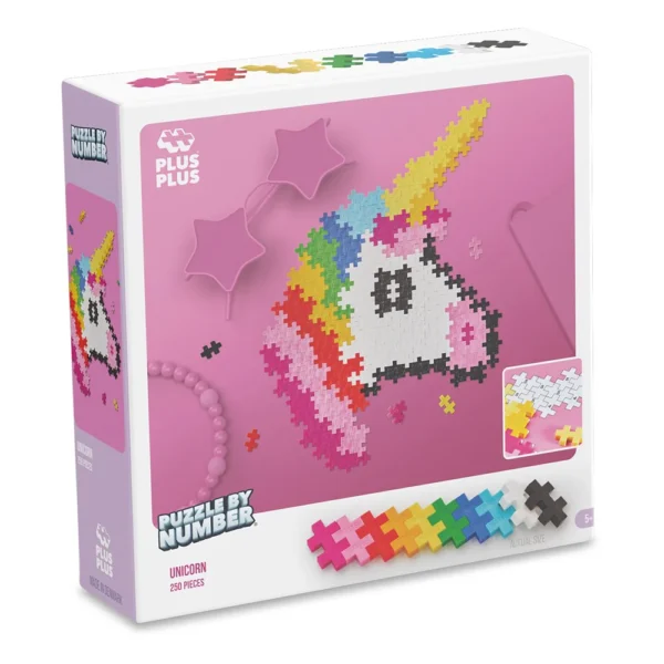 Plus Plus Puzzle by Number - Unicorn 250pcs