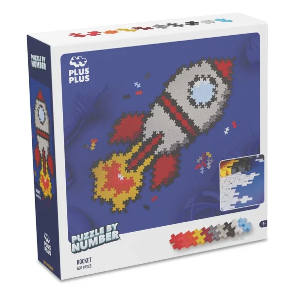 Plus Plus Puzzle by Number - Rocket 500pcs