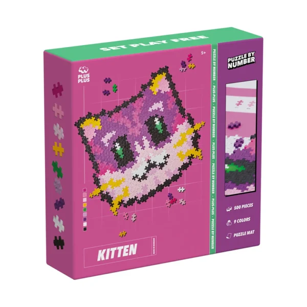 Plus Plus Puzzle by Number - Kitten 500 pcs