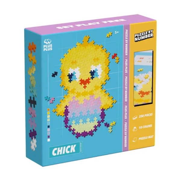 Plus Plus Puzzle by Number - Chick - 250 pcs