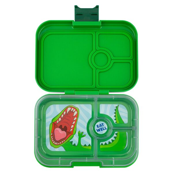 Yumbox Panino Lunch Box 4 Compartment - Jurassic Green Dinosaur