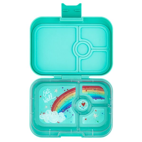 Yumbox Panino Lunch Box 4 Compartment - Miami Aqua Rainbow