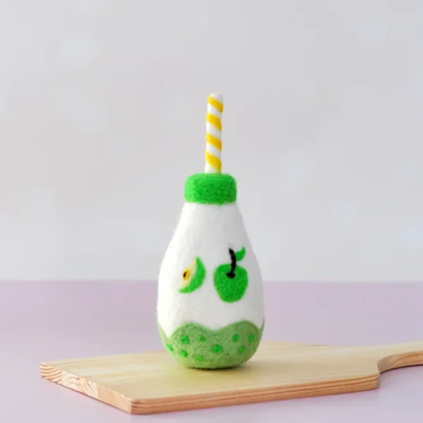 Tara Treasures - Felt Sparkling Apple Fruit Juice Bottle