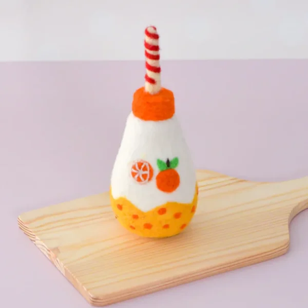 Tara Treasures - Felt Sparkling Orange Fruit Juice Bottle