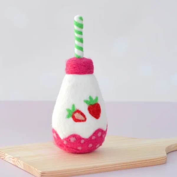 Tara Treasures - Felt Sparkling Strawberry Fruit Juice Bottle