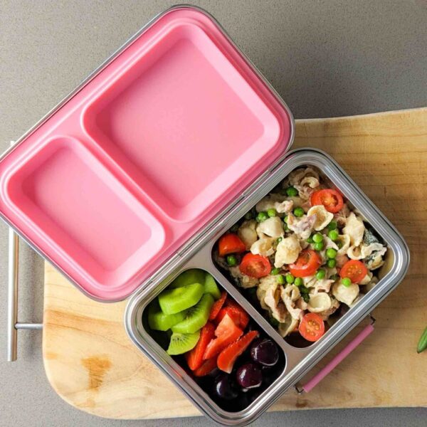 Ecococoon Bento Box 2 Stainless Steel - Leak Proof - Pink Rose