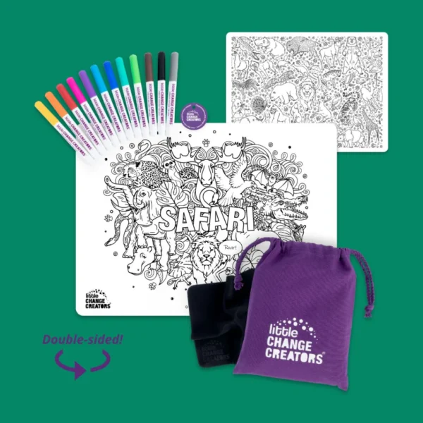 little Change Creators - SAFARI Re-FUN-able™ Colouring Set