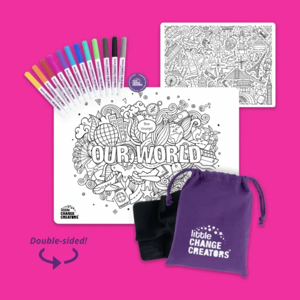 little Change Creators - OUR WORLD Re-FUN-able™ Colouring Set