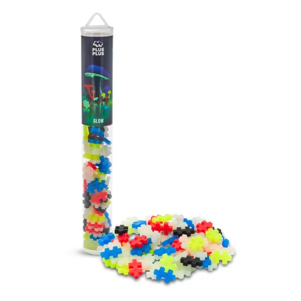 Plus Plus - Glow in the Dark Mix - 100 pcs Tube