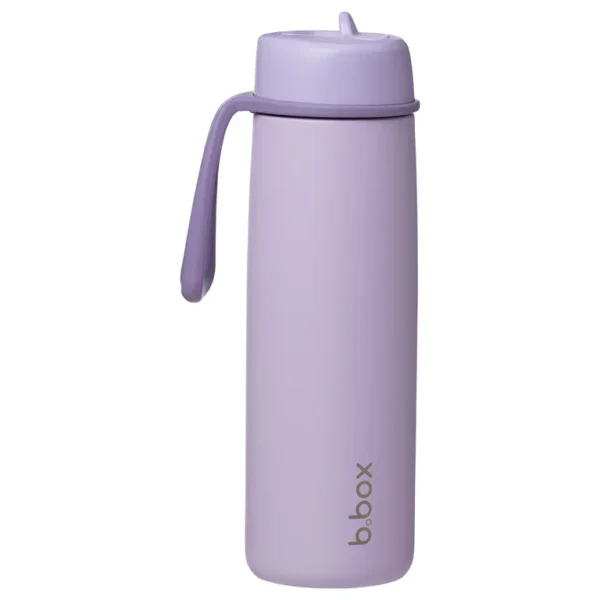 b.box Insulated Flip Top Bottle - 690ml - Lilac Love