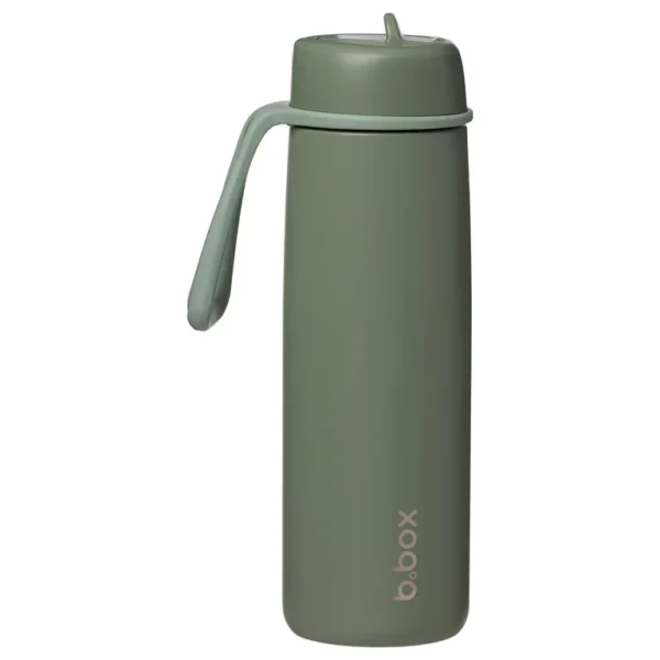 b.box Insulated Flip Top Bottle - 690ml - Olive