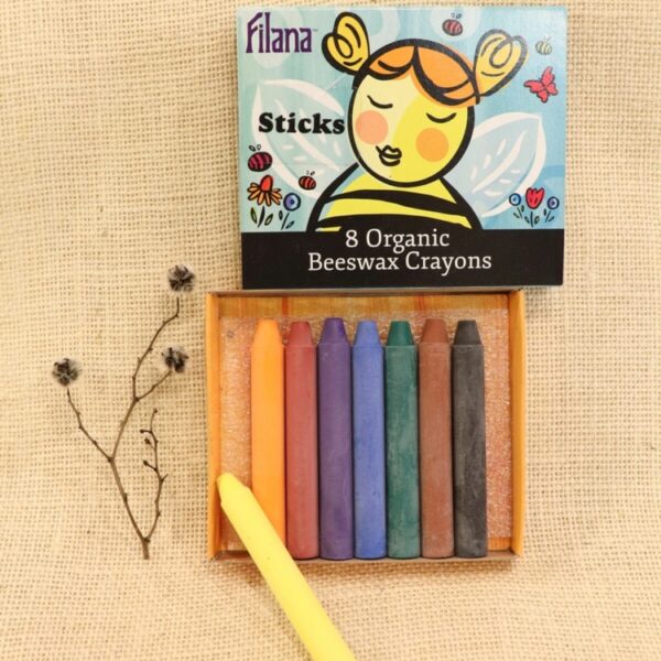 Filana Beeswax Crayons with Brown & Black Stick 8